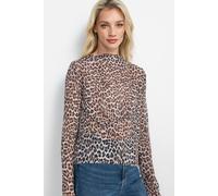 Langarmshirt RICHROYAL, Damen, Gr. S, braun (caffee latte), Single Jersey, Obermaterial: 94% Polyester, 6% Elasthan, U-Boot-Ausschnitt, geschnittene Kante, Shirts Langarmshirt, Mit U-Boot-Ausschnitt (