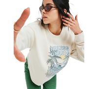 Langarmshirt ROXY "East side Midweight", Damen, Gr. M, parchment, Obermaterial: 60% Walkfrottier, 40% Microfaser;, Shirts Langarmshirt (40844821-M)