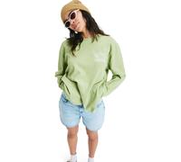 Langarmshirt ROXY "Hangloose Washed", Damen, Gr. XL, leaf grün, 100% Baumwolle, Shirts Langarmshirt (24512848-XL) leaf grün