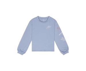 Langarmshirt ROXY "Orchidregular Go", Mädchen, Gr. 12(148-156cm), blau blizzard, Obermaterial: 100% Walkfrottier;, Shirts Langarmshirt (40127562-12) blau blizzard