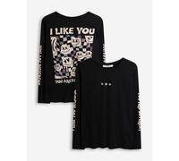 Langarmshirt - Rückenprint - dunkelgrau S