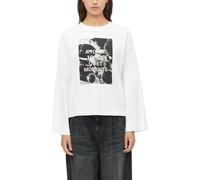 Langarmshirt S.OLIVER, Damen, Gr. 40, weiß, Shirts Langarmshirt, mit Print / Baumwolle (97637510-40) weiß