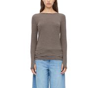 s.Oliver Langarmshirt 2182302.89G3.42 Slim Fit, weiches Jersey Viskose-Mix Braun Größe 42