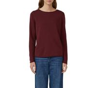 s.Oliver RED LABEL Regular Fit Strickpullover aus Baumwoll-Viskose-Mix in Bordeaux, Größe 42