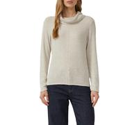 Langarmshirt S.OLIVER, Damen, Gr. 46, golden gelb check, Strick, Obermaterial: 75% Viskose, 22% Polyester, 3% Elasthan, Strukturmuster, unifarben, relaxed fit normal, ohne Ausschnitt, Shirts Langarmsh