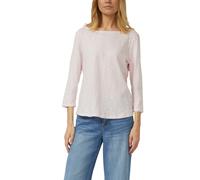 Langarmshirt S.OLIVER, Damen, Gr. 46, rosa (rose), Jersey, Obermaterial: 100% Baumwolle, unifarben, regular fit taillenbedeckt, U-Boot-Ausschnitt, Shirts Langarmshirt, aus Flammgarn (21638250-46) rose