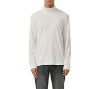 Langarmshirt S.OLIVER, Damen, Gr. XL, ecru, Web, Obermaterial: 100% Baumwolle, unifarben, regular fit normal, ohne Ausschnitt, Bündchen, Shirts Langarmshirt, mit Rollkragen (44488353-XL) ecru