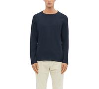 Langarmshirt S.OLIVER, Herren, Gr. 3XL, navy, Jersey, Obermaterial: 100% Baumwolle, unifarben, bequem hüftbedeckend, Rundhals, abgesteppte Kante, Shirts Langarmshirt, mit Rundhals / Baumwolle (1091275
