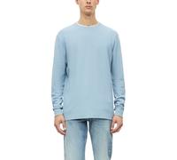 Langarmshirt S.OLIVER, Herren, Gr. M, blau (blau sky), Obermaterial: 100% Baumwolle, unifarben, Rundhals, Bündchen, Shirts Langarmshirt, mit Rundhalsausschnitt (56928042-M) blau sky