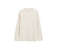 Langarmshirt S.OLIVER, Herren, Gr. S, beige, Jersey, Obermaterial: 100% Baumwolle, unifarben, bequem hüftbedeckend, Rundhals, abgesteppte Kante, Shirts Langarmshirt, mit Rundhals / Baumwolle (56429914