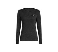 Salewa Damen Puez Melange Dry W L/S Tee Langarmshirt, black out melange, DE 38 (44/38) - M
