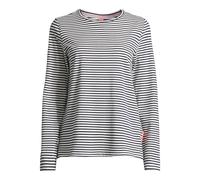 Langarmshirt SALZHAUT "Longsleeve SANGELN", Damen, Gr. M, blau (navy sanftes weiß), Obermaterial: 95% Baumwolle CO. 5% Elasthan EL., Shirts Langarmshirt (15534111-M) navy sanftes weiß