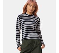 Langarmshirt SANTA CRUZ "OPUS DOT MOCK NECK LS TOP", Damen, Gr. 10(M), bunt (multi stripe), Obermaterial: 93% Baumwolle, 7% Elasthan, Shirts Langarmshirt (91138530-10) multi stripe