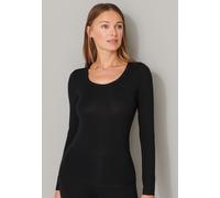 Schiesser Longsleeve mit Stretch-Anteil in Schwarz, Größe L, Artikelnr. 1170460L Schwarz L 55% Viskose, 25% Polyester, 20% Elasthan