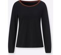 Langarmshirt CREATION L "Modal-Shirt", Damen, Gr. 40, schwarz, 95% Modal, 5% Elasthan, unifarben, Rundhals, Shirts Langarmshirt (30547230-40) schwarz