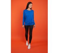 Langarmshirt SEIDEL MODEN, Damen, Gr. 34, blau (blau, exklusiv bei otto), Jersey, Obermaterial: 95% Viskose, 5% Elasthan, unifarben, relaxed fit hüftbedeckend, Rundhals, abgesteppt, Shirts Langarmshir