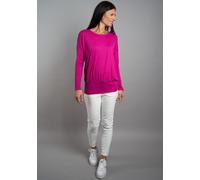 Langarmshirt SEIDEL MODEN, Damen, Gr. 42, magenta, exklusiv bei otto, Jersey, Obermaterial: 95% Viskose, 5% Elasthan, unifarben, relaxed fit hüftbedeckend, Rundhals, abgesteppt, Shirts Langarmshirt, m