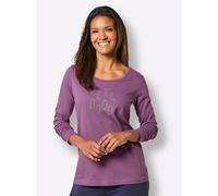 Langarmshirt "Shirt", Damen, Gr. 48/50, lila (violett), 100% Baumwolle, unifarben, Shirts Langarmshirt (94776024-48) violett
