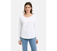 Langarmshirt SMITH & SOUL, Damen, Gr. L, weiß, Jersey, Obermaterial: 100% Baumwolle, clean, unifarben, hüftlang, tiefer Rundhals, Raglanärmel, Shirts Langarmshirt, mit Rundhalsausschnitt (93528717-L)