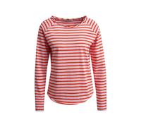 Langarmshirt SMITH & SOUL, Damen, Gr. M, mandarin rot, Single Jersey, Obermaterial: 100% Baumwolle, gestreift, regular fit normal, Rundhals, Raglanärmel abgesteppte Kante, Shirts Langarmshirt, mit Rag