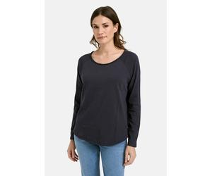 Langarmshirt SMITH & SOUL, Damen, Gr. S, marine, Jersey, Obermaterial: 100% Baumwolle, unifarben, hüftlang, tiefer Rundhals, Raglanärmel, Shirts Langarmshirt, mit Rundhals, Raglanärmel (57770514-S) ma