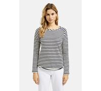 Langarmshirt SMITH & SOUL, Damen, Gr. S, schwarz-weiß (marine), Jersey, Obermaterial: 100% Baumwolle, gestreift, regular fit hüftbedeckend, Rundhals, Raglanärmel, Shirts Langarmshirt, aus Baumwolle, R