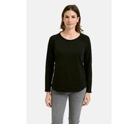 Langarmshirt SMITH & SOUL, Damen, Gr. XL, schwarz, Jersey, Obermaterial: 100% Baumwolle, unifarben, hüftlang, tiefer Rundhals, Raglanärmel, Shirts Langarmshirt, mit Rundhals, Raglanärmel (73437017-XL)