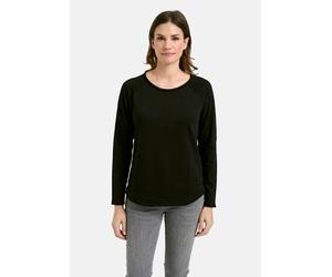 Langarmshirt SMITH & SOUL, Damen, Gr. XS, schwarz, Jersey, Obermaterial: 100% Baumwolle, clean, unifarben, hüftlang, tiefer Rundhals, Raglanärmel, Shirts Langarmshirt, mit Rundhalsausschnitt (73437017