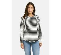 Langarmshirt SMITH & SOUL, Damen, Gr. XXL, schwarz, Jersey, Obermaterial: 100% Baumwolle, gestreift, regular fit hüftbedeckend, Rundhals, Raglanärmel, Shirts Langarmshirt, aus Baumwolle, Rundhals (613