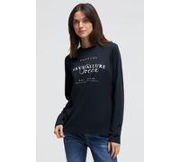 Langarmshirt SOCCX, Damen, Gr. XXL, blau, Single Jersey, Material: 100% Baumwolle, bedruckt, regular fit normal, Rundhals, eingesetzt gerader Abschluss, Shirts Langarmshirt, aus Baumwolle (88166356-XX