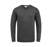 Langarmshirt SOLID "Langarmshirt SDBeda", Herren, Gr. XL, grau (dar grau m), Obermaterial: 60% Baumwolle CO. 40% Polyester PES., Shirts Langarmshirt (60982133-XL) dar grau m
