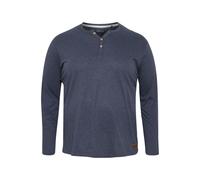 Langarmshirt SOLID "Langarmshirt SDVolko BT", Damen, Gr. 4XL, blau (ins bl mel), Obermaterial: 100% Baumwolle CO., regular fit normal, Rundhals, Shirts Langarmshirt (52691508-4XL) ins bl mel
