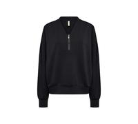 Langarmshirt SOYACONCEPT "SC-BANU 334", Damen, Gr. M, schwarz, Jersey, Obermaterial: 48% Modal, 48% Polyester, 4% Elasthan, unifarben, normal, V-Ausschnitt, Shirts Langarmshirt, Viskosemischung (83198