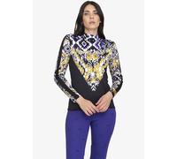 Langarmshirt SPORTALM KITZBÜHEL, Damen, Gr. 46, holiday print, Single Jersey, Obermaterial: 86% Polyamid, 14% Elasthan, gemustert, mehrfarbig, regular fit normal, Rundhals, eingesetzt gerader Abschlus