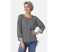Langarmshirt STOOKER WOMEN "CARLY Langarmshirt Rundhals", Damen, Gr. 48/50, schwarz (schwarz waves aop), Jersey, 96% Polyester, 4% Elasthan, loose fit, Rundhals, Shirts Langarmshirt, Loose Fit Shirt R