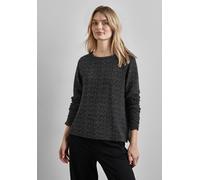 Street One Langarmshirt Bedrucktes Ottoman Shirt Damen Schwarz Gr. 36 – 75% Viskose, Rundhals