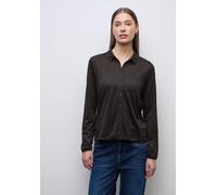 Street One Frauen Leo-Shirt mit Hemdkragen in Braun, Gr: 36
