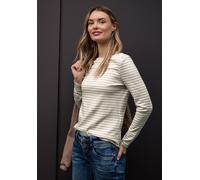 Gestreiftes T-Shirt Beige 38