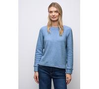 Street One Frauen Strukturshirt in Blau, Gr: 38
