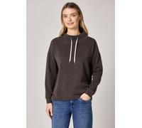 Sweatshirt STREET ONE, Damen, Gr. 44, molten earth, Sweatshirts Sweatshirt, mit Stehkragen und Kordelzug (97390613-44) molten earth