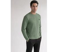 Langarm Shirt mit Rundhals in Unifarbe