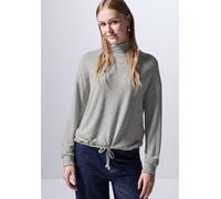 Street One Langarmshirt STREET ONE STUDIO Damen, Gr. 36, saltwater grau melange, 80% Viskose