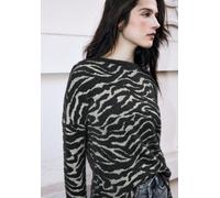 Street One – Shirt Studio – gemustert, grau – Frauen Größe 40