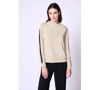 Langarmshirt STREET ONE STUDIO, Damen, Gr. 44, soft fawn beige, Stoff, 48% Viskose, 48% Polyester, 4% Elasthan, unifarben, normal normal, Rundhals, Bündchen, Shirts Langarmshirt, mit Turtleneck (63052