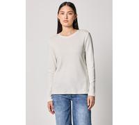 Street One Damen Langarmshirt F322060 – Offwhite, Rundhals, 48% Baumw./47% Modal/5% Elasth. – Gr. 44