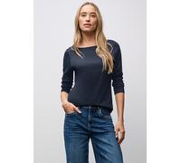 Street One Langarmshirt Style Lanea Damen Dunkelblau 50% Baumwolle/50% Modal Größe 38