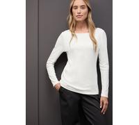 Basic Langarmshirt Weiß 44