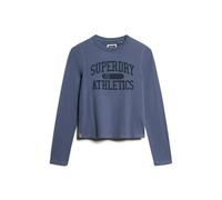 Langarmshirt Superdry Athletic Essentials Ringer Blau M