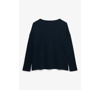 Langarmshirt SUPERDRY "STUDIOS BOAT NECK SLUB LS TOP", Damen, Gr. XS, eclipse navy, Single Jersey, Obermaterial: 60% Baumwolle, 40% Lyocell, unifarben, oversize normal, Rundhals, Shirts Langarmshirt,