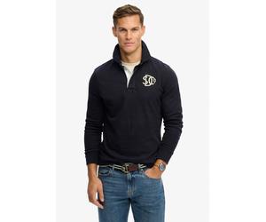 Langarmshirt SUPERDRY "VINTAGE ATHLETIC RUGBY", Herren, Gr. XXL, eclipse navy, Single Jersey, Obermaterial: 100% Baumwolle, bedruckt, relaxed fit normal, Rundhals, Shirts Langarmshirt, Baumwolle, rela